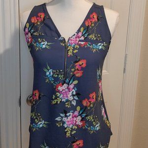 Express Sleeveless Floral Top